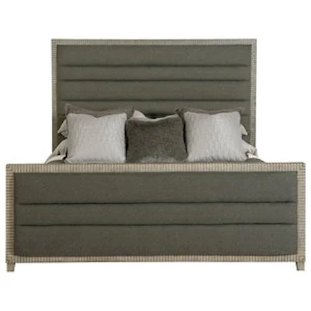 Contemporary Upholstered Panel Bed